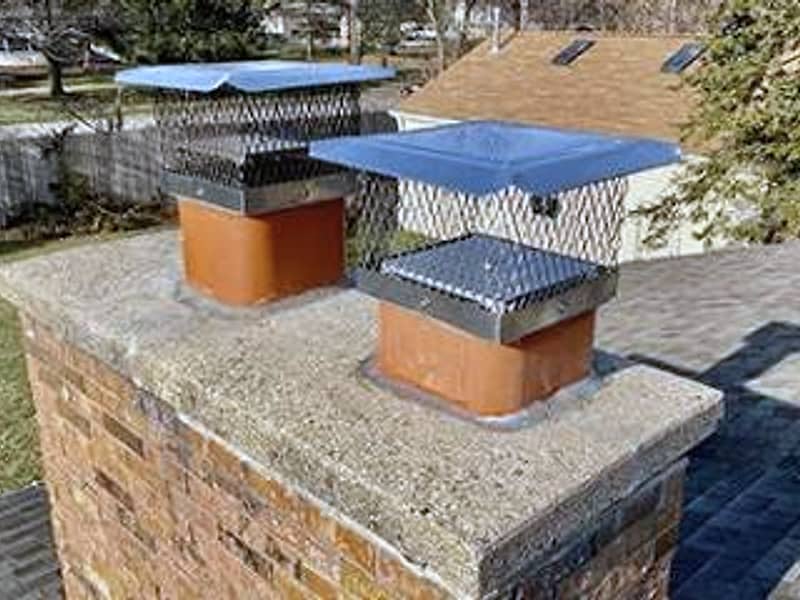 top-sealing dampers fitted at the flue tops on a chimney in Toms River, NJ